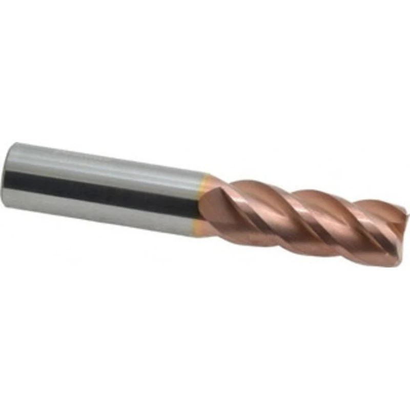 PROMAX Tools 1/2, 1-1/4 LOC, 1/2 Shank Diam, 3 OAL, 4 Flute, Solid Carbide Square End Mill Single End, TiCN Finish, S...